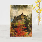 エディンバラ城 カード (黄色い花)