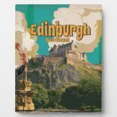 エディンバラ ビンテージ 旅行ポスター フォトプラーク (正面)