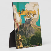 エディンバラ ビンテージ 旅行ポスター フォトプラーク (側面)