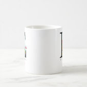 エディンバラ モノグラム E のイニシャルギフト コーヒーマグカップ (中央)