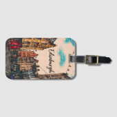 エディンバラiPad頭が切れるカバー ラゲッジタグ (正面横)