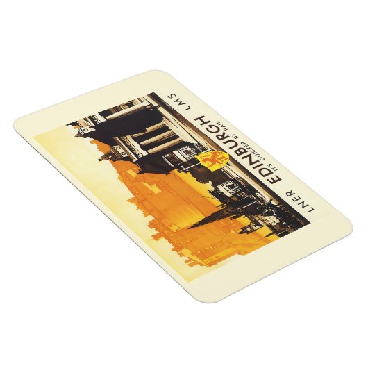 エディンバラLNERヴィン素晴らしテージ旅行ポスター マグネット (右側)