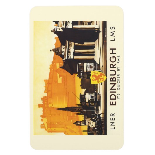 エディンバラLNERヴィン素晴らしテージ旅行ポスター マグネット (縦)
