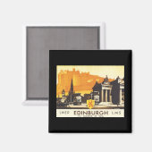 エディンバラLNERヴィン素晴らしテージ旅行ポスター マグネット (正面/裏面)