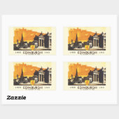 エディンバラLNERヴィン素晴らしテージ旅行ポスター 長方形シール (シート)