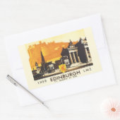 エディンバラLNERヴィン素晴らしテージ旅行ポスター 長方形シール (封筒)