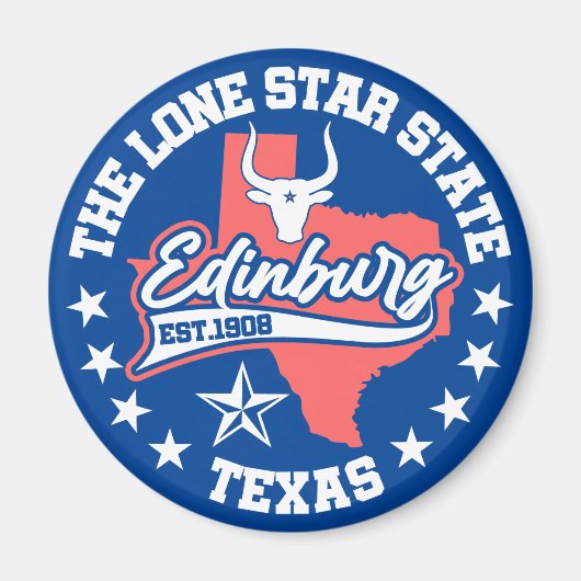 エディンバーグ，テキサス州 マグネット (正面)