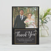 エディ素晴らしブラックゴシックミニマルサンキューカード 招待状 (スタンド正面)