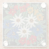 エデルワイスアルパインフラワー ガラスコースター (裏面)