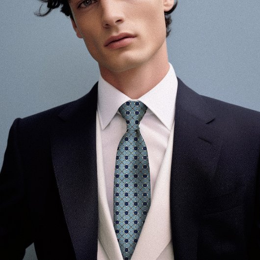 エデルワイスビクトリアンゴールデン水玉模様ヴィンテージメン ネクタイ