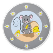 エデルワイスフレーム付きのマウスセラミックノブ セラミックノブ (正面)