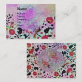 エデンお洒落/ガーデンパープル金ゴールド 名刺 (正面/裏面)