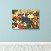 エデンの中世の庭園 キャンバスプリント (インサイチュ (ウッドフロア))