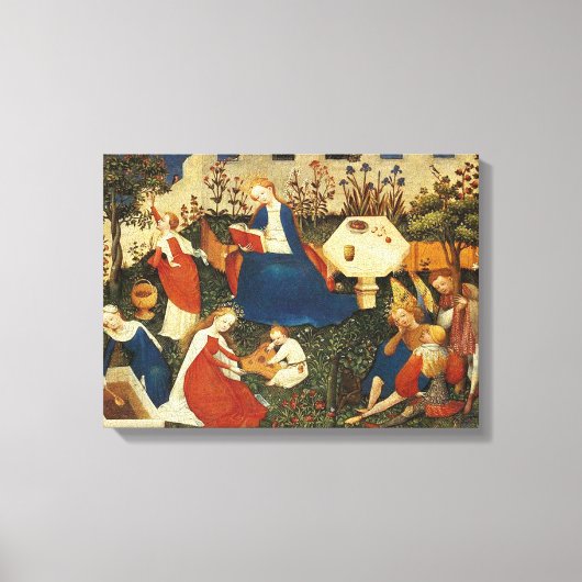 エデンの中世の庭園 キャンバスプリント (正面)