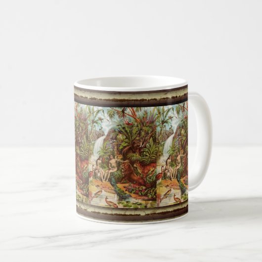 エデンの園のアダムとエバ コーヒーマグカップ (正面右)