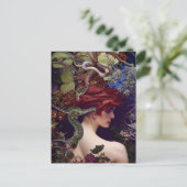 エデンの園の女性、木々とヘビ ポストカード (スタンド正面)