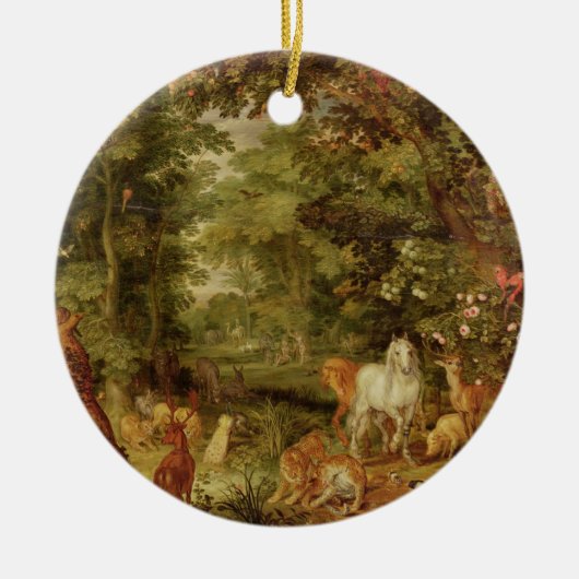 エデンの園; 背景Temptati セラミックオーナメント (正面)