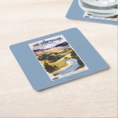エデンの谷の漁師 スクエアペーパーコースター (アングル)