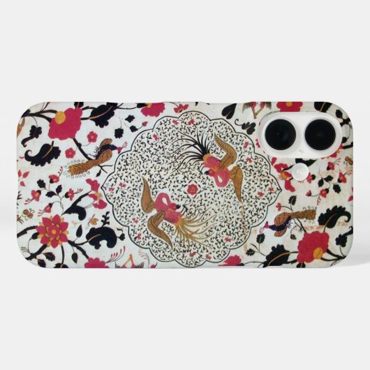 エデンエレガント/赤白黒花と鳥 Case-Mate iPhoneケース (裏面 (横))