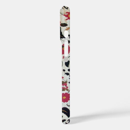 エデンエレガント/赤白黒花と鳥 Case-Mate iPhoneケース (裏面 / 左)