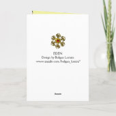 エデン飛んでいるバード、フラワーレッドブラックイエローフローラ シーズンカード (裏面)