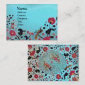 エデン/ガーデンお洒落,ブルーアクアマリン 名刺 (正面/裏面)