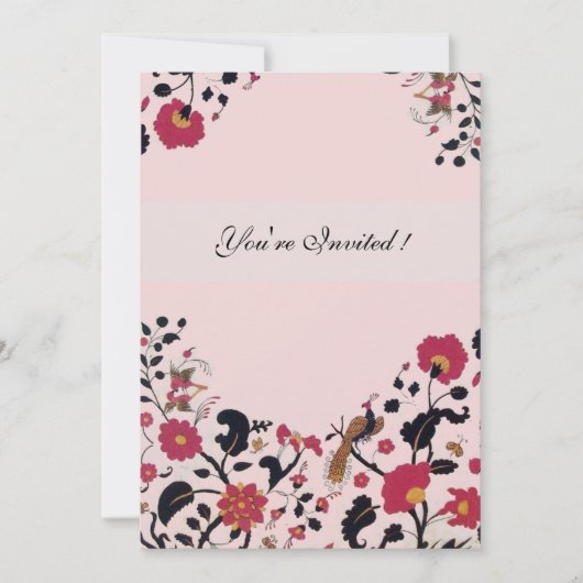 エデン,白黒,赤ピンク 招待状 (正面)