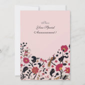 エデン,白黒,赤ピンク 招待状 (裏面)