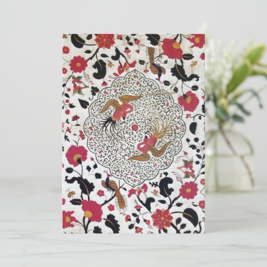 エデン,花と鳥赤白黒フローラ 案内状 (スタンド正面)