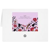 エデン，赤エレガント白黒の花，鳥 (裏面横)