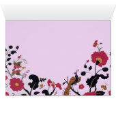 エデン，赤エレガント白黒の花，鳥 (内部横(下))