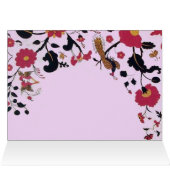 エデン，赤エレガント白黒の花，鳥 (内部横(上))