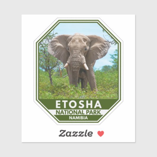 エトシャナショナルパークナミビアエレファントウォーター色 シール (シート)