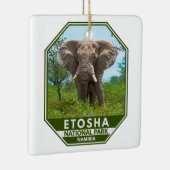 エトシャナショナルパークナミビアエレファントウォーター色 セラミックオーナメント (右)