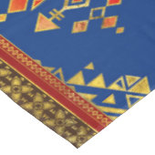 エトニカラフルックオーナメント-青と赤 テーブルクロス (アングル)