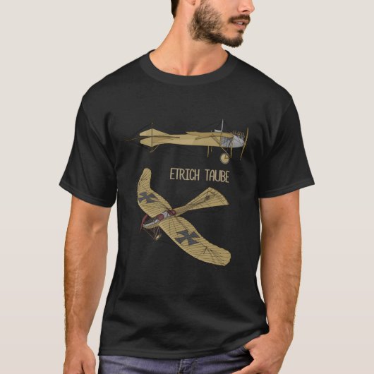 エトリックタウベガーWw1爆撃機サーベイランス飛行機直径 Tシャツ (正面)