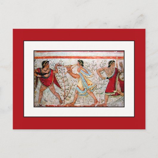 エトルシアンダンサーとミュージシャン ポストカード (正面)