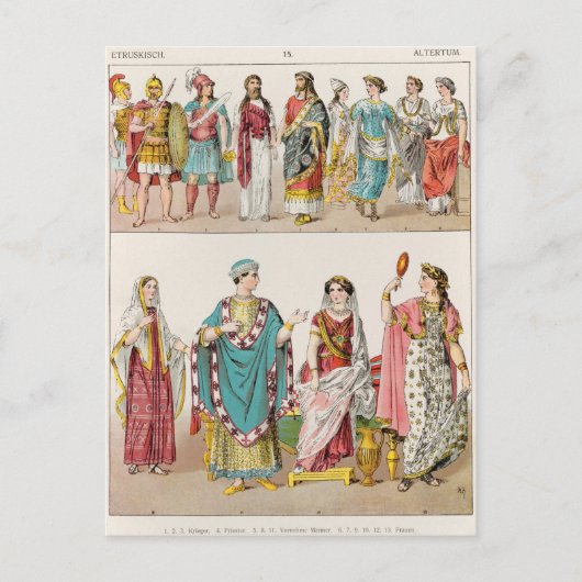 エトルリアのドレス ポストカード (正面)