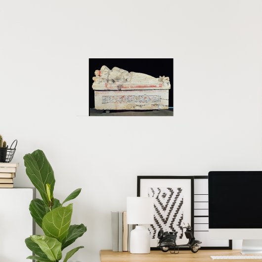 エトルリア石棺 ポスター (ホームオフィス)