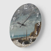 エトレタットビーチのボート – Gustave Courbet ラージ壁時計 (傾斜)