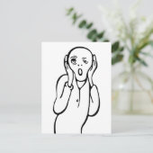 エドおもしろいバードムンチ悲鳴パロディ漫画 ポストカード (スタンド正面)