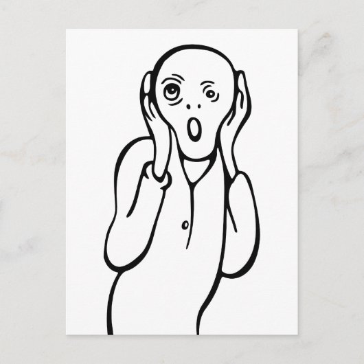 エドおもしろいバードムンチ悲鳴パロディ漫画 ポストカード (正面)