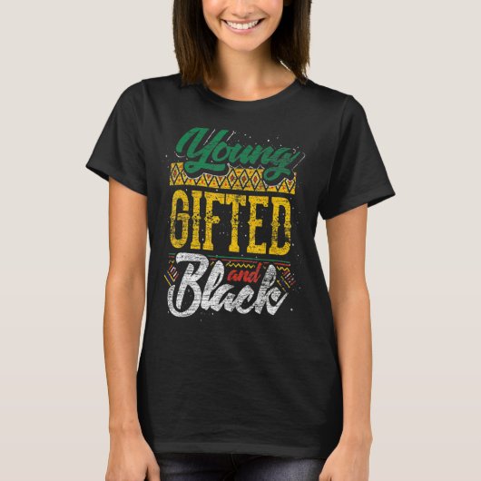 エドとブラックの歴史の月アフリカの若者のアメ Tシャツ (正面)