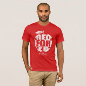 エドのための赤は先生の抗議を#redfored tシャツ (正面フル)