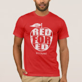 エドのための赤は先生の抗議を#redfored tシャツ (正面)