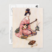 エドの美しいダンサー ポストカード (正面/裏面)