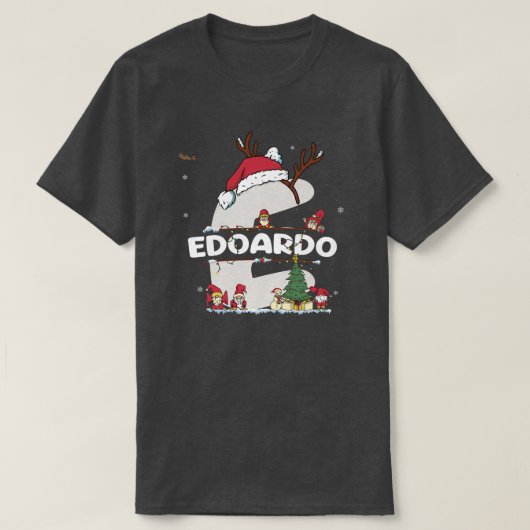 エドアルドクリスマスwエドアルドクリスマスの名前おもしろい tシャツ (デザイン正面)