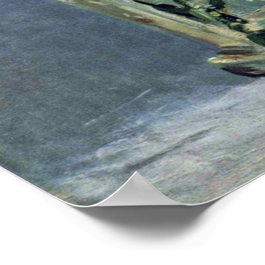 エドアルドマネ – カーネーションとクレマティス ポスター (角)