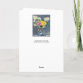 エドアルドマネ – ライラックとバラ カード (裏面)