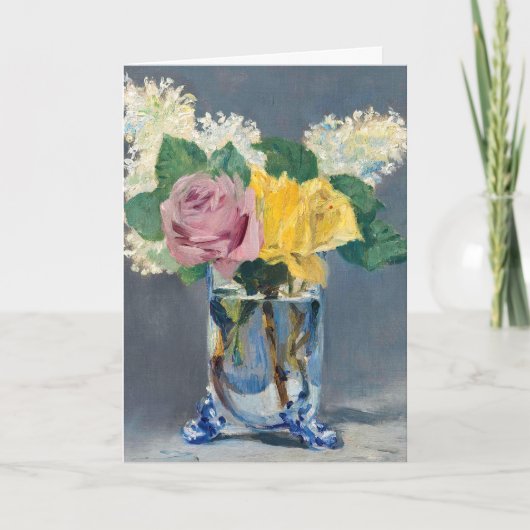 エドアルドマネ – ライラックとバラ カード (正面)